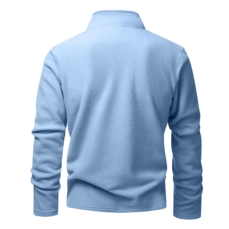 PULL-OVER SLIM FIT À COL ZIPPÉ QUART DE ZIP
