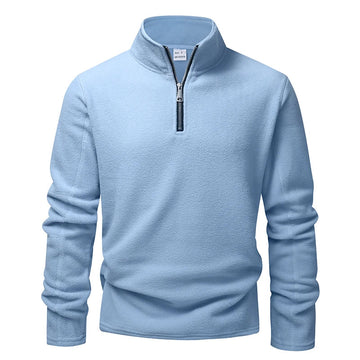 PULL-OVER SLIM FIT À COL ZIPPÉ QUART DE ZIP